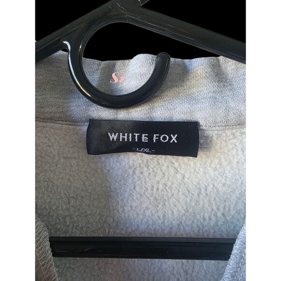 White Fox Caught Up with You Zip Front Words Grey L/XL * S1 - Picture 3 of 6
